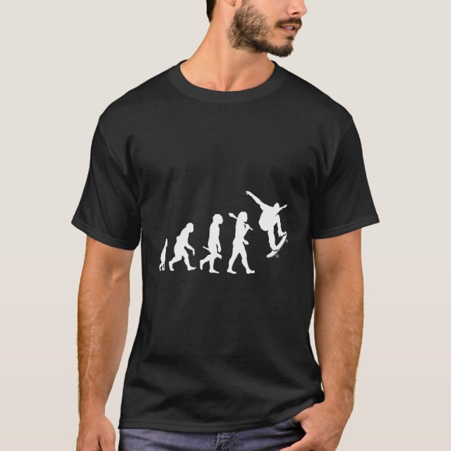 Utveckling av en Skateboarder Skateboard Kickflip  T Shirt (Framsida)
