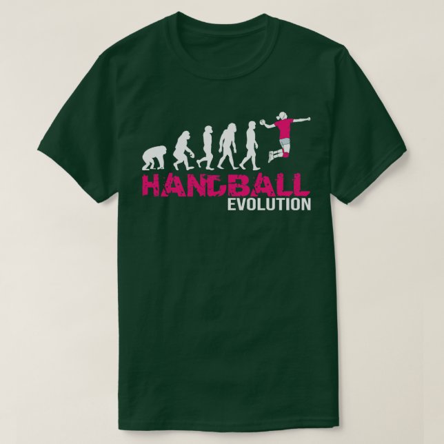 Utveckling av Handball Women Gift Girls Rosa 1 T Shirt (Design framsida)
