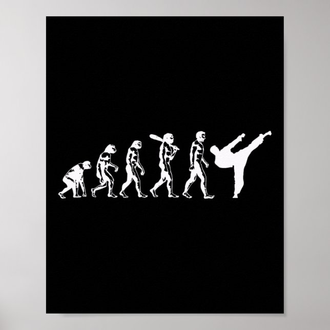 Utveckling Av Karate Kampkonst Kickboxning Taekwo Poster (Framsidan)