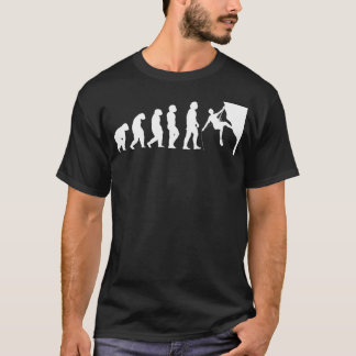 Utveckling av människa till klättrare Retro-klätte T Shirt