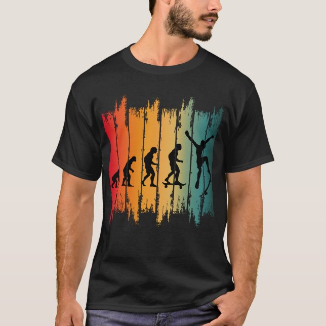 Utveckling Av Skateboarding Skater T Shirt (Framsida)