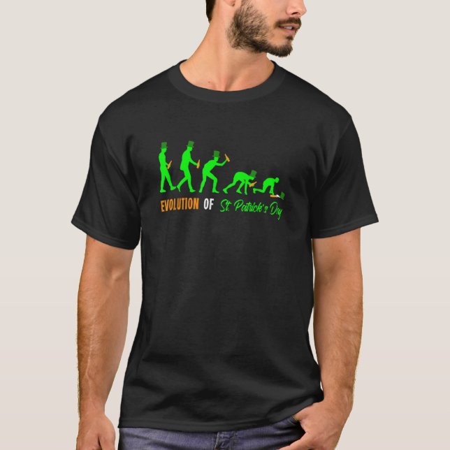 Utveckling av St Patrick s Day busstreck Klöver Ir T Shirt (Framsida)