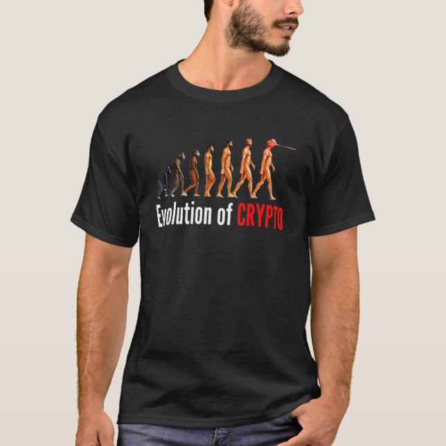 Utvecklingen av Crypto Bitcoin BTC Cryptocurrency T Shirt (Framsida)
