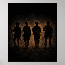 Utvecklingen av den amerikanska soldaten poster