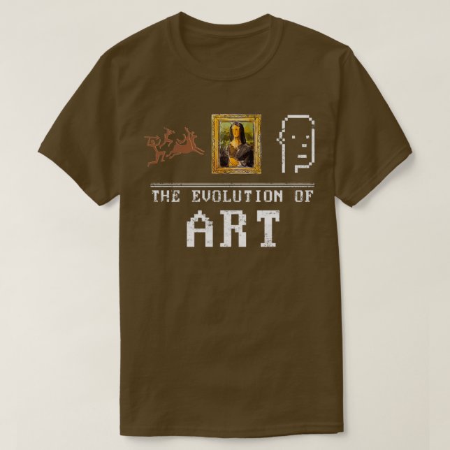 Utvecklingen av konst som inte är fungibel konst t shirt (Design framsida)