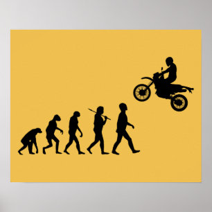 Utvecklingen av Man Motocross-jump Poster