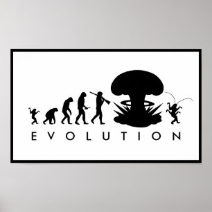 Utvecklingen av människa & kackerlacka Roligt evol Poster