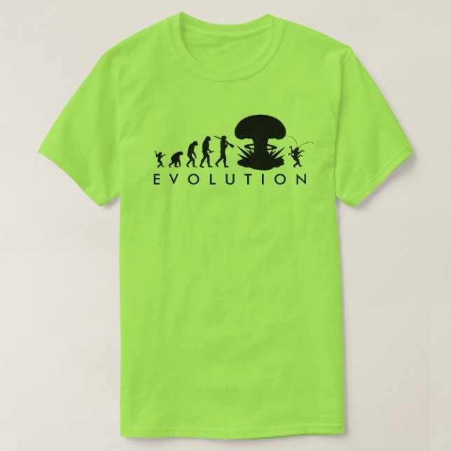 Utvecklingen av människa & kackerlacka Roligt evol T Shirt (Design framsida)