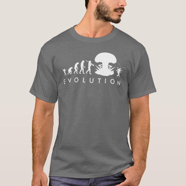 Utvecklingen av människa & kackerlacka Roligt evol T Shirt (Framsida)