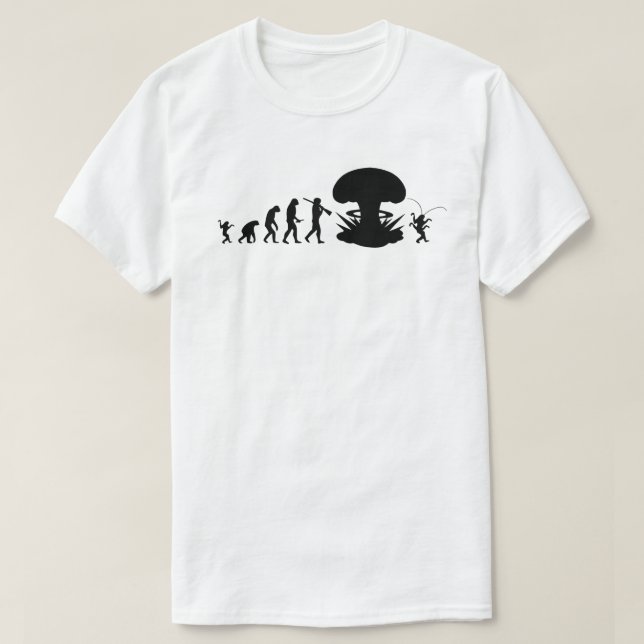 Utvecklingen av människa & kackerlacka Roligt evol Tee (Design framsida)