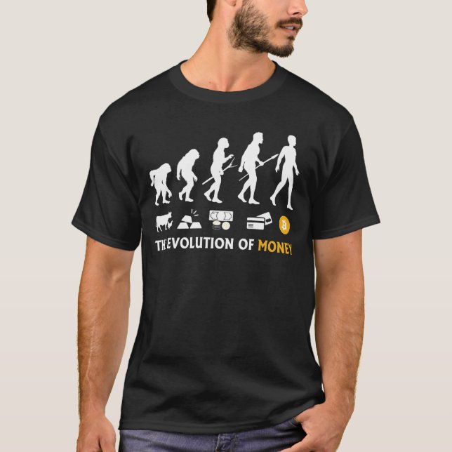 Utvecklingen av Money Bitcoin btc Crypto Coin T Shirt (Framsida)