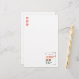 Utvecklingen i Mamma: från Mamma till Bruh Brevpapper