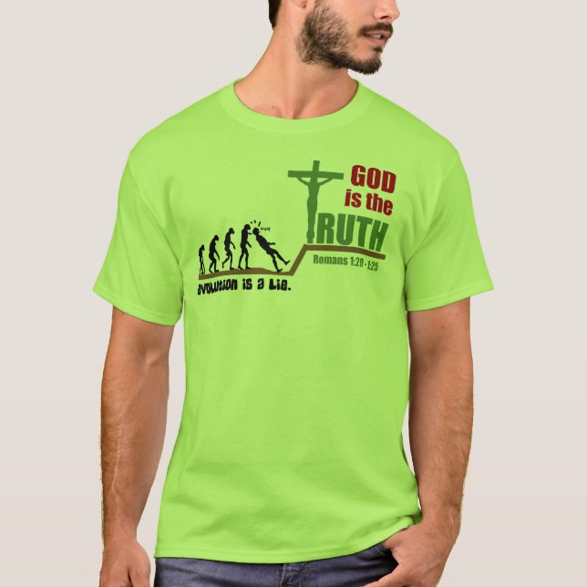 Utvecklingen Ljugs. Gud är sanningen T-Shirt - lju (Framsida)