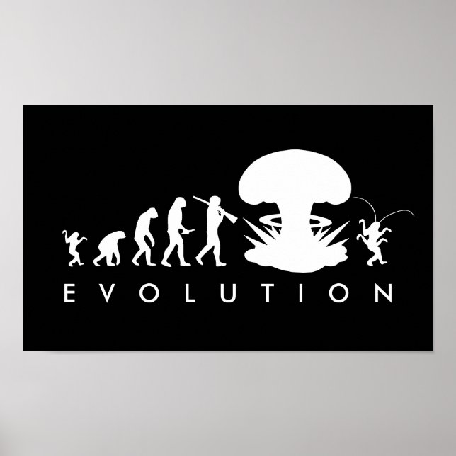Utvecklingsplan för människan och Cockroach Funny  Poster (Framsidan)