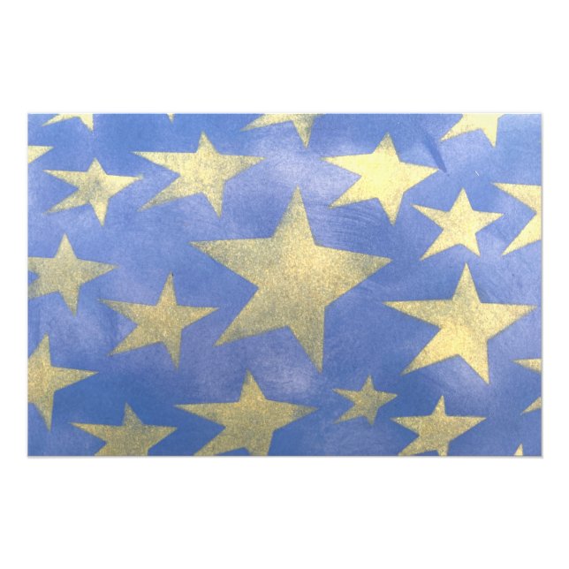 Utvidgningen av Starry Blue och Guld Photo Fototryck (Framsidan)
