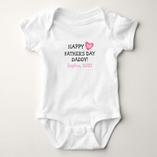 Utvinning av lycklig första Fars dag Flicka T Shirt