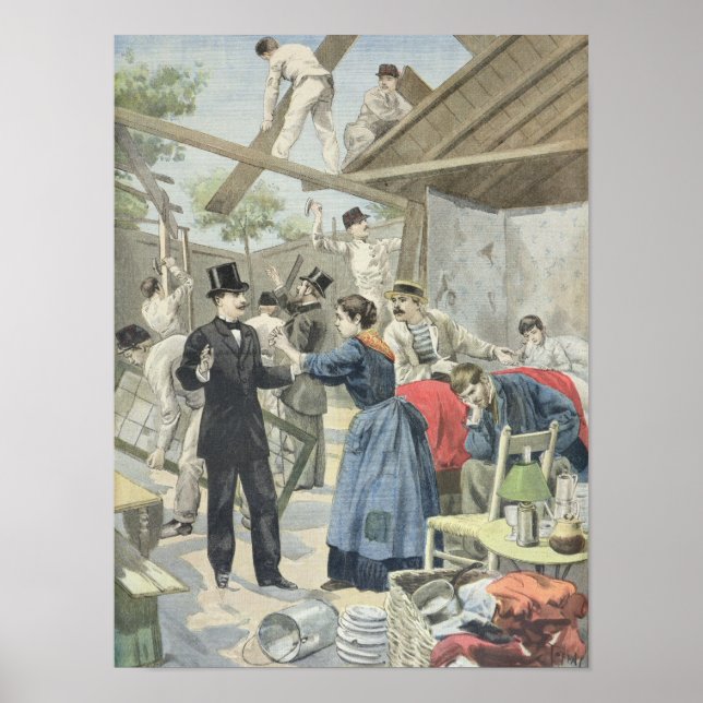 Utvisning av fattiga från slummen poster (Framsidan)