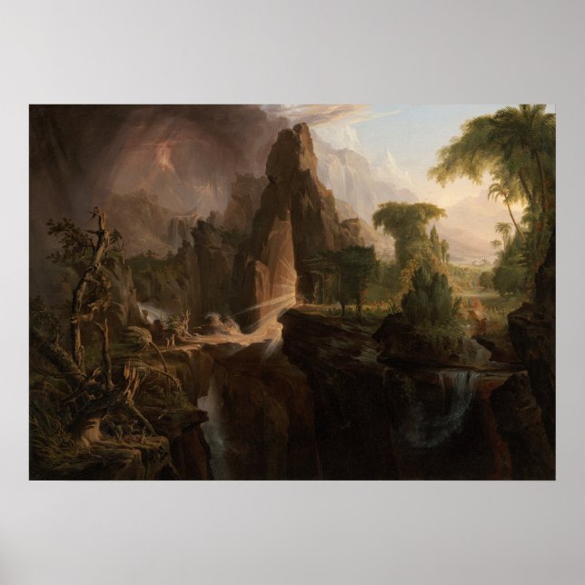 Utvisning från Eden (1828) - Thomas Cole Poster (Framsidan)