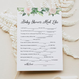 UTVON Greenery Baby Shower Libs-spelkort Inbjudningar