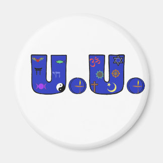 UU Blue Religiösa Symbols Magnet