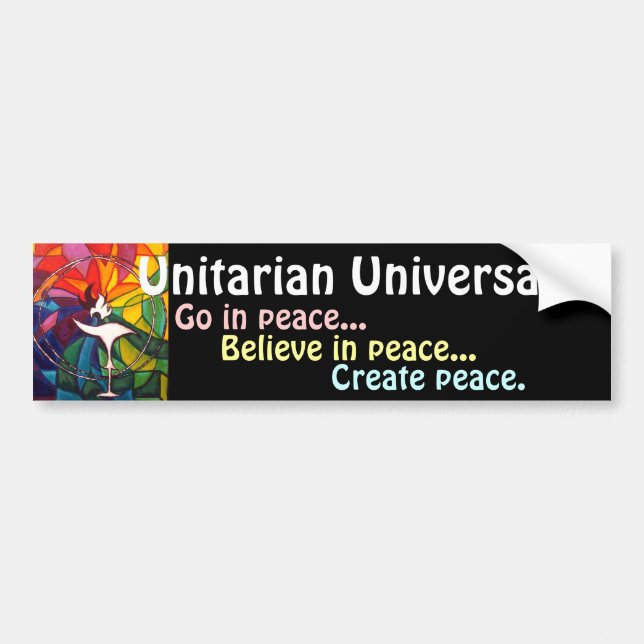 UU Chalice Bumper Sticker Unitarian Universalist Bildekal (Framsidan)