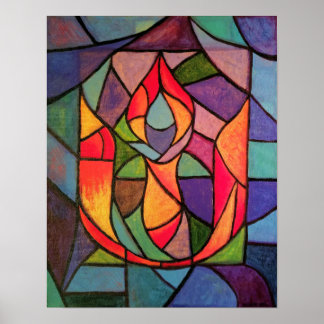 UU-flagga Chalice Original Artwork Poster Skriv ut