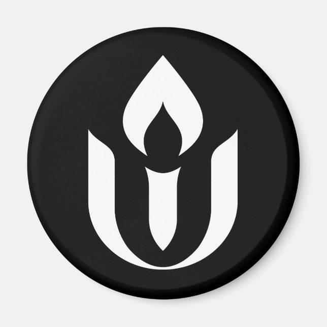 UU Vit schalice-symbol Kylskåp, magnet (Framsidan)