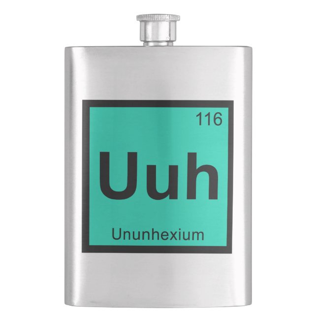 Uuh - Unununhexium Chemistry Periodic Bord Inslag Fickplunta (Framsidan)