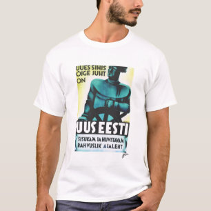 Uus Eesti "nya Estland" - tidningsaffisch Tee Shirt