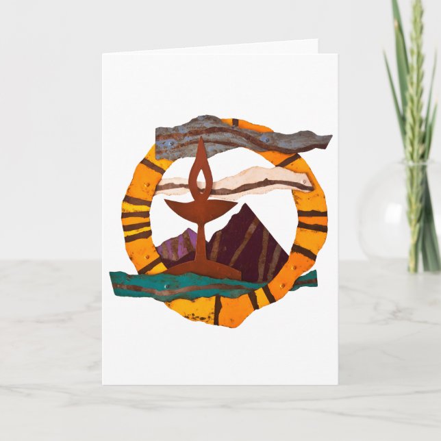 UUSS chalice, Unitarian Universalist, UU, chalice Kort (Framsida)