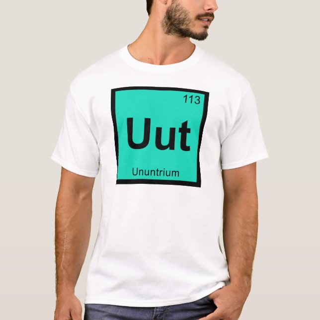 Uut - Ununtrium kemi periodiska systemet element Tee (Framsida)