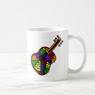 UV färgrik gitarrdesign för Folk konst Kaffemugg