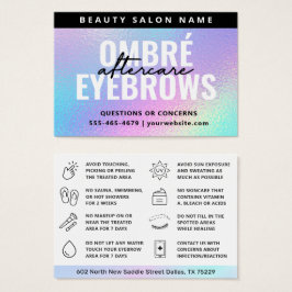 UV Gloss Hologragrafiskt Ombre Powder Brows Efterv Visitkort