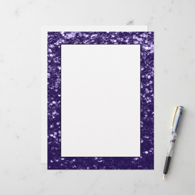 UV-mörk-miniatyrdiagram vid lila glitter (Fram/Back In Situ)