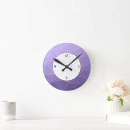 UV-violett lila, geometriskt nät Rund Klocka
