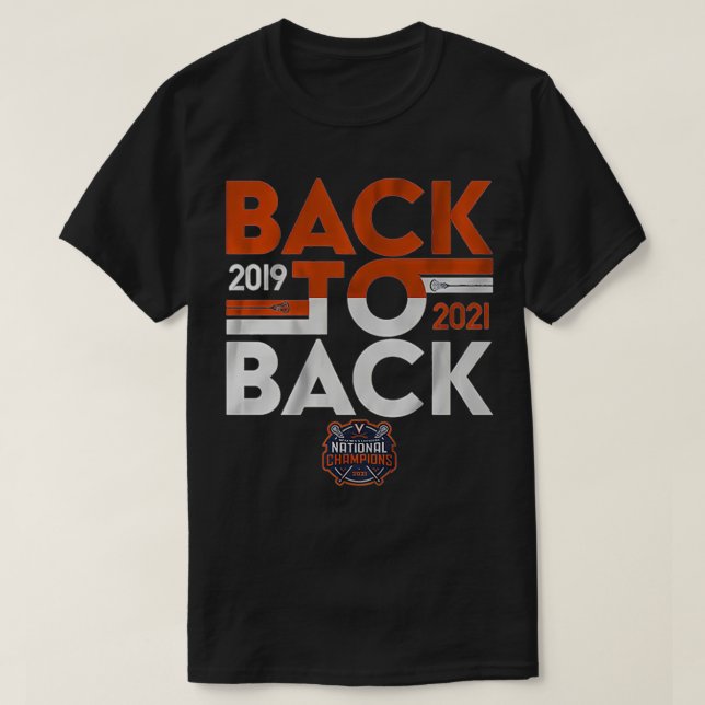Uva Lacrosse Tillbaka till Bakåt T Shirt (Design framsida)