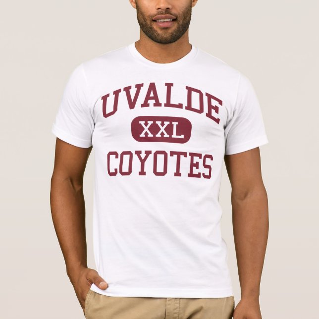 Uvalde - prärievargar - högstadium - Uvalde Texas T-shirt (Framsida)