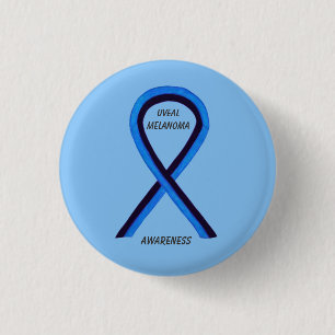 Uveal Melanoma Awareness Ribbon Angel Anpassningsb Knapp