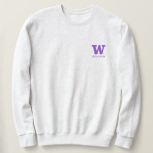 UW SSW Grått CrewnackSweatshirt   Unisex Lång Ärmad Tröja