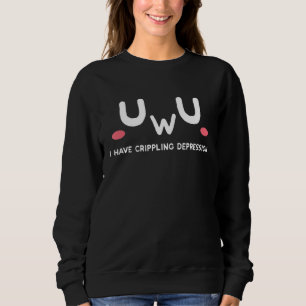 Uwu jag har fördärvlig depression Doomer Goth Leds T Shirt