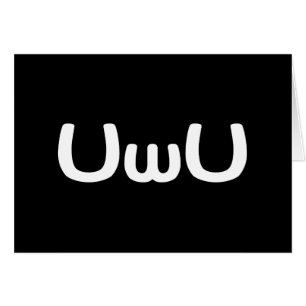 UwU Lycklig Anime Ansikte Emoticon Greeting Card Hälsningskort