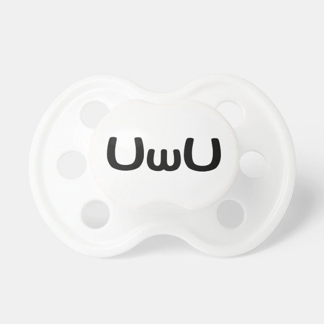 UwU Lycklig Anime Ansikte Emoticon Napp (Framsidan)