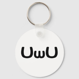 UwU Lycklig Anime Ansikte Emoticon Nyckelring