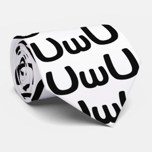 UwU Lycklig Anime Ansikte Emoticon Slips