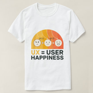Ux är användarlycka, praktiskt UI/Ux-designerns T Shirt