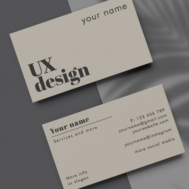UX-design programmering modern visitkort (Skapare uppladdad)