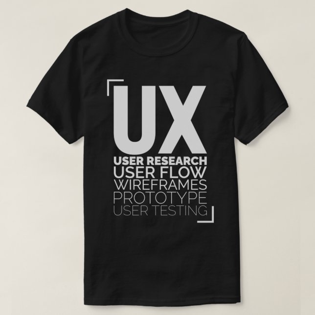 Ux-designen för processaa gåva för användaruppleve t shirt (Design framsida)