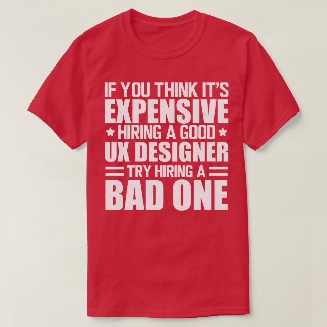 UX Designer Hiring a bra UX Designer w T Shirt (Design framsida)