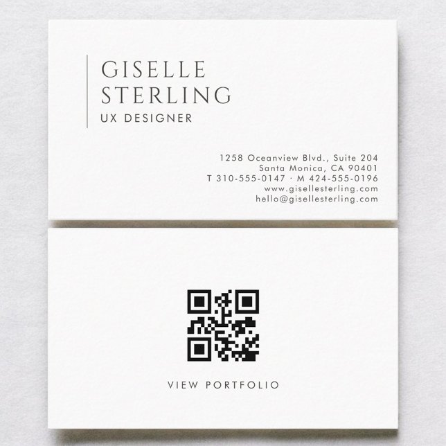 UX Designer Modern Professional QR Code Visitkort (Skapare uppladdad)