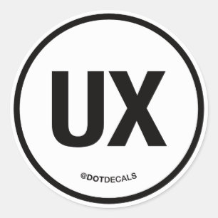 UX-klistermärke Runt Klistermärke